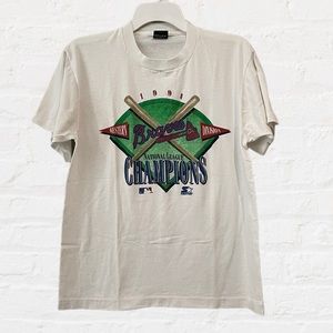 Vintage Screen‎ Stars Best 1991 National League Champions Atl Braves Men’s Sz L